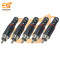 Black Color RCA Male Plug Solder Audio Connector Pack of 5